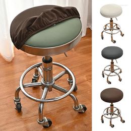 Chair Covers Sparkling Leather Home Textile Round Stool Cover Bar Slip Resistant Dustproof Luxurious Washable