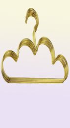 10pcs set Clothes Hanger for Baby Kid Gold Non Slip Metal Space Saving Cloud Shape Hanger Clothes Closet Storage Organizer Rack 28420234