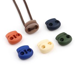 10PC 2cm Colourful Bean Toggle Clip Stopper Plastic Paracord Cord Lock Clamp Shoelace Cord Buckles Cords Lanyard Part Sportswear