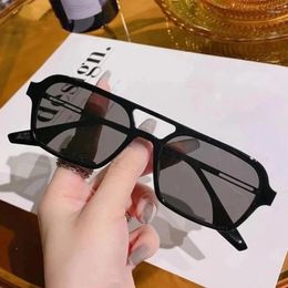 Sunglasses Women's Fashion Double Bridge UV400 Luxury Designer Ladies Sexy Eye Woman Glasses