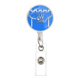 JW.ORG Jehovah's Witnesses Black/White Retractable Badge Reel Work Card Clip ID Name Card Display Tag Staff Card Badge Holder