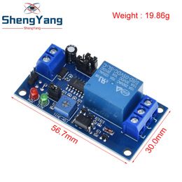 TZT DC 5V 12V Time Relay Module Normal Open Time Delay Relay Timing Relay Control Switch Adjustable Potentiometer LED Indicator