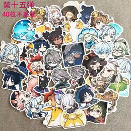40 PCS Anime Genshin Impact Scaramouche Tighnari Cute Stickers Game Figure Label Sticker Phone Laptop Guitar Luggage Decoration