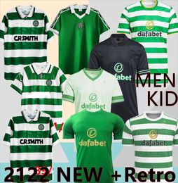 2021 2022 Celtic Soccer Jerseys Retro Shirt EDOUARD BROWN DUFFY CHRISTIE 88 87 89 91 Football Men Kids Kit Uniforms3723982