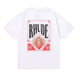 2023 Summer Mens Designer T Shirt Rhude Casual Shirts Man Womens Tees Short Sleeves Top Sell Men Hip Hop Clothes Big Size