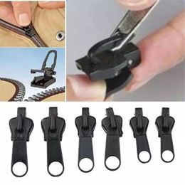 6pcs Universal Fix A Zipper Repair Kit Replacement Zip Slider Teeth Fix Any Zipper Magic Instant Slider Zipper For Sewing