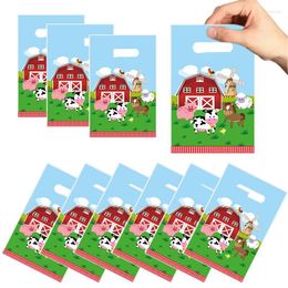 Gift Wrap Farm Animals Candy Bags 10/40PCS Lots Cookie Thanks Gifts Box Kraft Storage Packing Party Supply Backpack