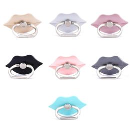 360 Degree Lip Shape Finger Ring Holder Ring Phone Holder Stand For cell phone accessories For Samsung S5 S9 Note 5 Mobile Phones5842641