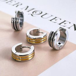Hoop Earrings JHSL Small Trendy For Men Silver Colour Stainless Steel High Quality Fashion Jewellery Dropship