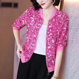 Pink Mesh Jacket Women Hooded Casual Short Jacket Sunscreen See Through Clothes Summer Coat Zipper Hollow Out Short Coat A132