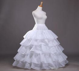 2017 New Arrival Ball Gown Quinceanera Dress Petticoat Tiered Polyester Slip White Bridal Crinoline In Stock5232171