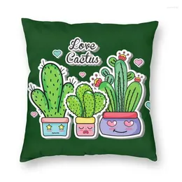 Pillow Cute Potted Cactus Cover Home Decorative Double Side Desert Tropical Succulent Plants For Living Room