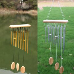 Metal Wind Music Yard Bell Wind Chimes On the Door Van Shell Bells Wall Hanging Wooden Bamboo Wind Tubes Bells Copper Home Decor