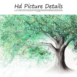 Colorful Trees Artwork Canvas Painting Minimalist Still Life Poster HD Print Wall Art Pictures for Living Room Home Decorative