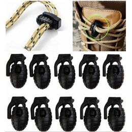 10pcs Shoelace Shoe Lace Grenade Buckle Stopper Rope Clamp Paracord Lock Camp Hike Outdoor Survive Cord Clip