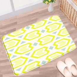 Bath Mats Geometric Mat Modern Striped Cheque Colour Pattern Non-slip Rug Home Decor Bathroom Kitchen Entrance Aisle Use Doormat Carpet