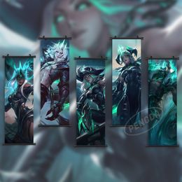 Wall Art Pictures Karma Poster League Of Legends Scroll Hanging Game Painting Viego Canvas Shyvana Print Kalista Home Decoration