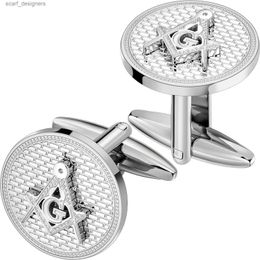 Cuff Links Freemason Masonic Stainless Steels Cufflinks for MenGift Box PackedMens Jewellery or AccessoriesMasonic Gifts for Men Y240411