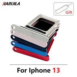 Dual SIM Card Tray Holder Slot For Iphone 13 13 Mini Sim Adapter Replacement Parts