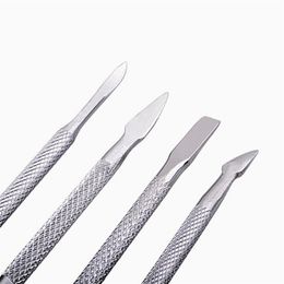 1Pcs/4 Pcs/Set steel Double-ended Cuticle Pusher Dead Skin Remover Manicure cleaner Care nails art tool All for manicure set