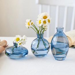 Vases 3pcs/set Modern Glass Vase Hydroponic Flower Vessel Arrangement Container Ornament Living Room Creative Minimalist