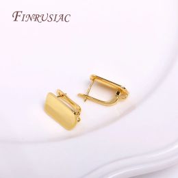 Supplies For Earring Making,18k Gold Plated Brass Metal Ear Wire Fastener Earring Hooks Clasps Accessory For Women