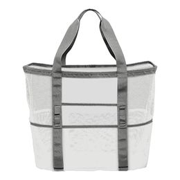 Beach Mesh Tote Bag Large Capacity Beach Tote Bag Travel Supplies Shower Basket Bag For College Students Beaches Picnics