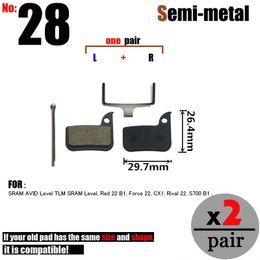 2 Pair Bicycle Disc Brake Pads FOR SRAM AVID Rival 22 S700 Red B1 Force Mountain E-BIKE Accessories