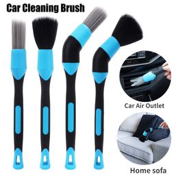 Car Detailing Brush Dashboard Air Outlet Cleaning Brush Cars Wheel Remove Dust Tools Soft Fine Bristle Car Accessories