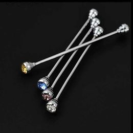 Tie Clips OBN Brand Silver Rhinestone Head Mens Tie Collar Pin set Shirt Skinny Tie Shirt with Collar Bars Jewelry Y240411