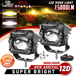 CO LIGHT 3 inch LED Work Light 16000LM Spot Fog Driving Lamp 3500K 6500K IP68 Waterproof Offroad LED for Truck SUV 4WD ATV Boat