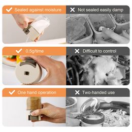 Condiment Bottles Quantitative Salt Pressed Can Home Kitchen Gadgets Practical Durable Handheld 100ml Glass Spices Jars