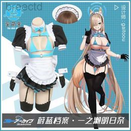 Anime Costumes Blue Archive Itinose Asena Cosplay Costume Sweet Maid Dress Anime Cosplay for Women Itinose Asena Maid Costume Anime Clothes 240411