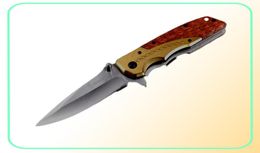 Top quality OEM Browning DA77 Fastopening Tactical folding knife Satin Blade Steelwood handle camping knives wtih retail paper b5050232