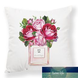 Top Perfume Flower Creative Design Plush Pillowcase Factory Wholesale Ins Nordic Cushion Lumbar Support Pillows