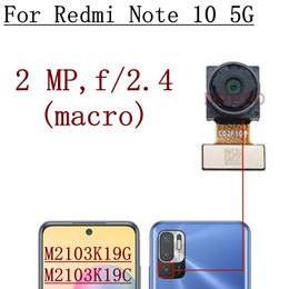 Rear Camera For Xiaomi Redmi Note 10 5G M2103K19G, M2103K19C Front Selfie Facing Back Wide Main Macro Depth Camera Flex Parts