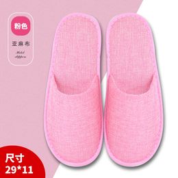 5Pairs/Pack Man Women Hemp Slippers Cheap Disposable Home Hotel Slides Travel Sandals Hospitality Guest SPA Footwear Shoes