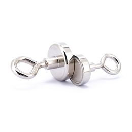 Super Strong Magnets Neodymium Magnet F10-75 Salvage Magnet Pot Permanent Deep Sea Fishing Magnetic Hook Fishing Magnet Searcher