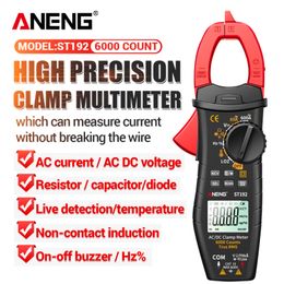 ANENG ST191/ST192/ST193/4 Digital Clamp Meters Multimeter AC/DC Current 6000 Counts True RMS Capacitance NCV Ohm Hz Transistor