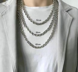 Colares de correntes de prata de designer para homens e mulheres Marca de luxo Personalidade punk cross style amantes presentes jóias de rock hip hop