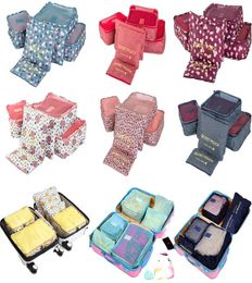 Travel Luggage Packing Organisers Wash Bags AntiDust Portable Storage Bag Clothes Socks Shoes Cosmetic Pouch Packing Cubes 6PCS 1617960