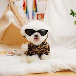 Dog Apparel Pet Jumpsuit With Plush Ear Hat Cozy Four-leg Design Fashionable Leopard Print Winter For Weather
