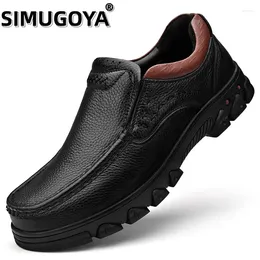 Casual Shoes SIMUGOYA Handmade Men's Genuine Leather Men Highquality Platform Fashion For Zapatos De Hombre