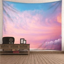 Pink Cloud Tapestry Colourful Abstract Natural Landscape Tapestries Wall Hanging for Bedroom Living Room Teen Dorm Decor Blanket