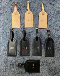 High Quality kee pall Initial luggage tags Real Leather Personalised custom Logo stamp travel Accessories label Tanned Travel 7013512