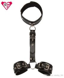 Sex Slave Collar with Handcuffs Fetish bdsm Bondage Restraints Hand Cuffs Adult Games Sex Products Sex Toys for Couples6790044