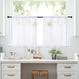 Modern Solid Color Curtain Short Curtains for living Room Bedroom Cabinet Door Window Valance Curtain Hogar rideaux cortinas