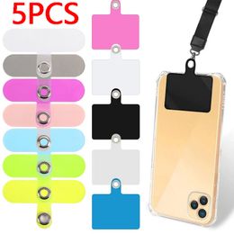 5 Pieces Phone Tether Tab Cell Phone Lanyards Gasket Card Replacement Phone Lanyard Attachment PVC Patches Safety Tether Sticker