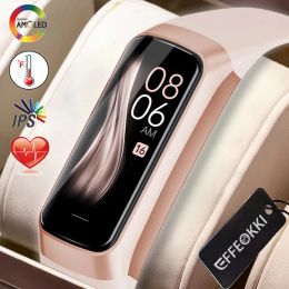 Wristbands New Amoled Smart Watch Smartwatch Band Women Heart Rate Blood Wartch Waterproof Connected Smart Bracelet Sport Fitness Tracker