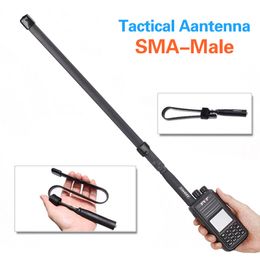 ABBREE SMA-Male Foldable Tactical 144/430Mhz Dual Band Tactical Antenna For Yaesu VX-6R TYT TH-UV8000D Wouxun Walkie Talkie